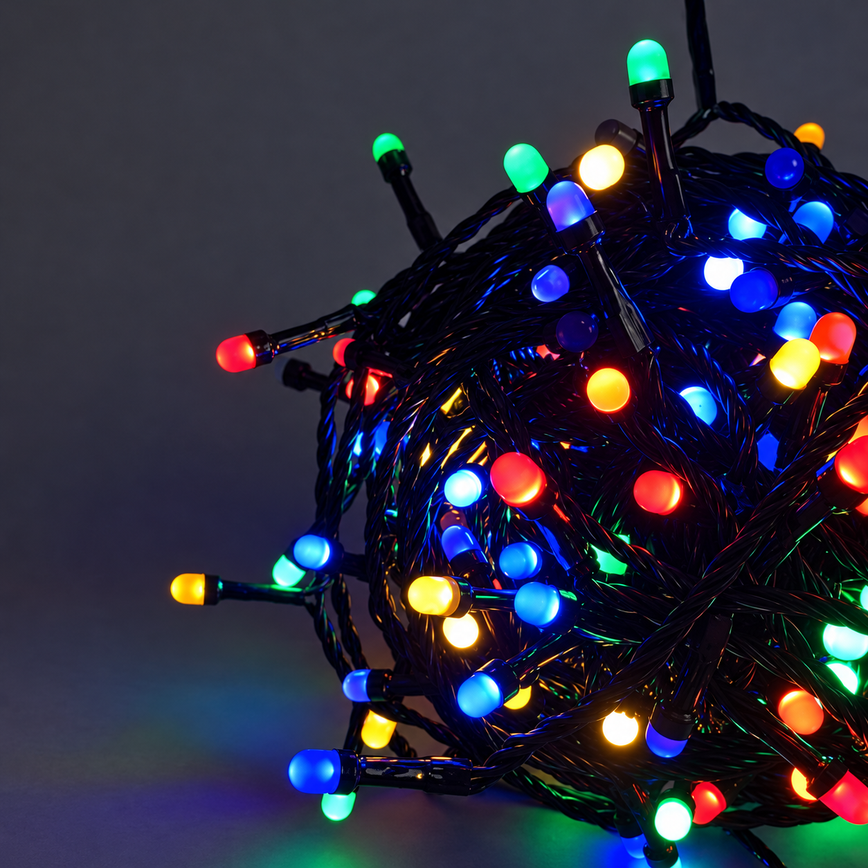 Frosted LED string lights with function
