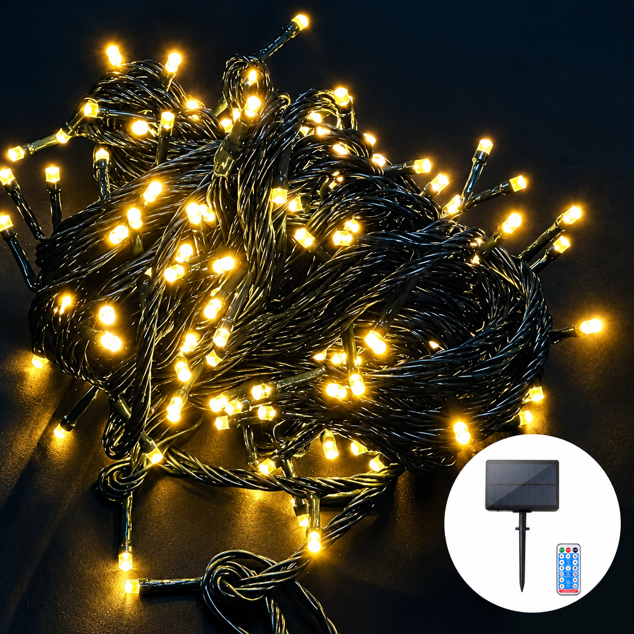 Solar multifunction string lights