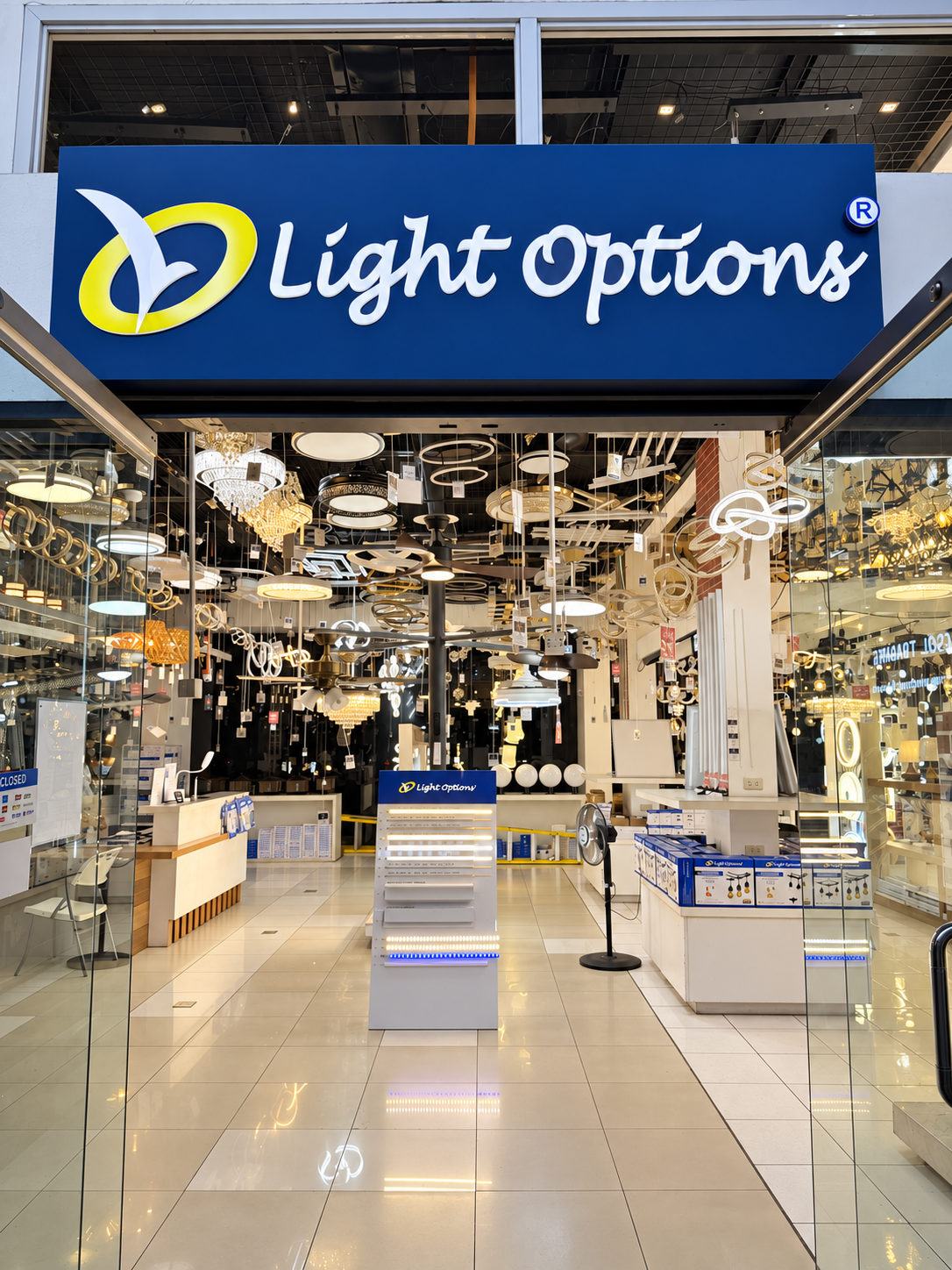 Light Options entrance at MC Home Depot Ortigas, photograph retouched for clarity