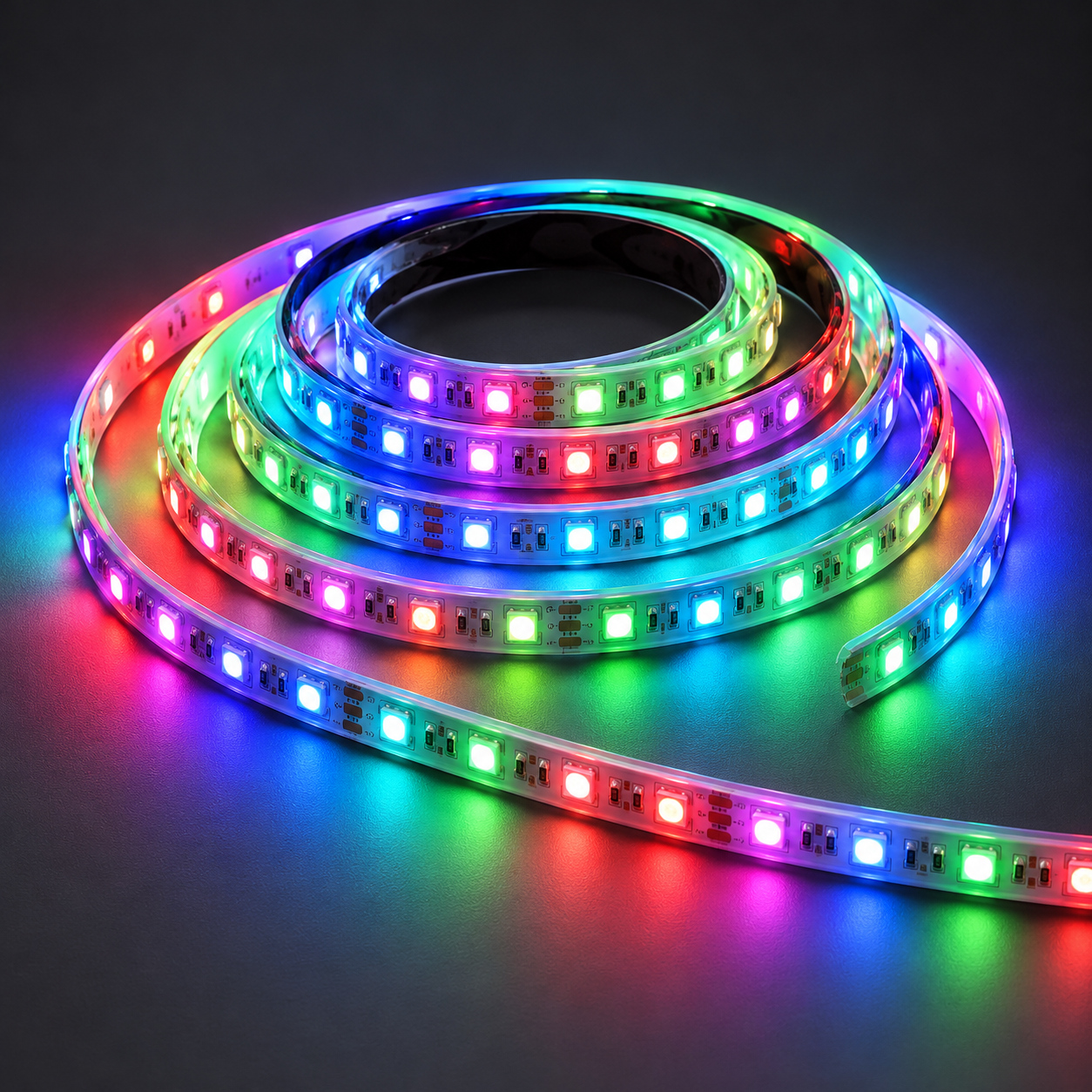 STRIP 60LED-M 230V 12W RGB 5M W REMOTE